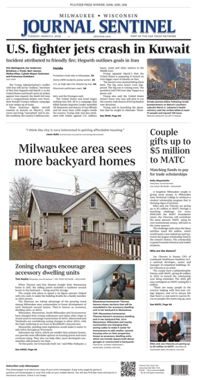 Cover of Milwaukee Journal Sentinel