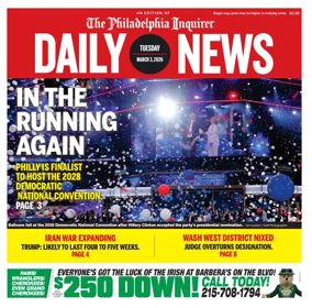 Cover of Philadelphia Daily News