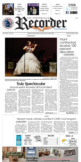 Cover of Porterville Recorder