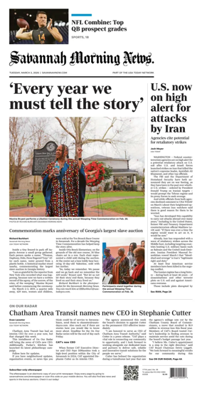 Cover of Savannah Morning News