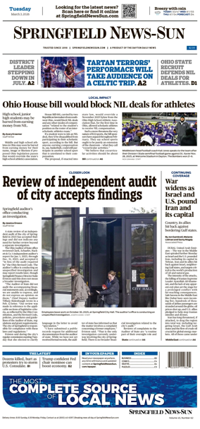 Cover of Springfield News-Sun