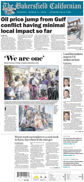 Cover of The Bakersfield Californian