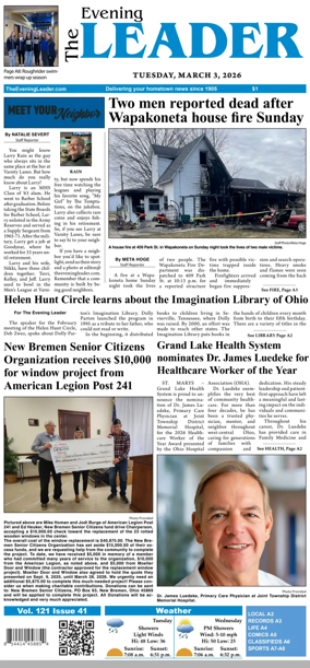 Cover of The Evening Leader