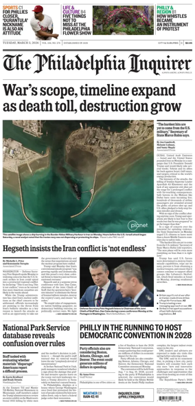 Cover of The Philadelphia Inquirer (South Jersey edition)