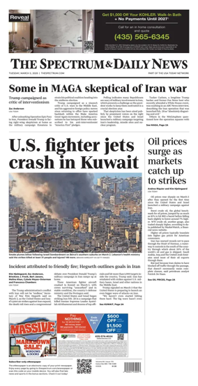 Cover of The Spectrum & Daily News