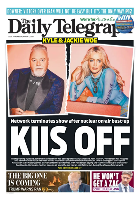 Cover of The Daily Telegraph (Sydney)