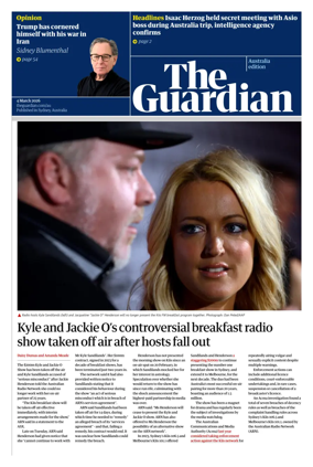 Cover of The Guardian Australia