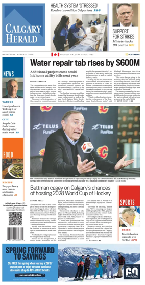 Cover of Calgary Herald