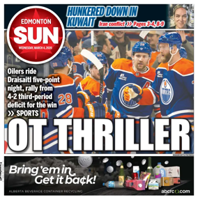 Cover of Edmonton Sun