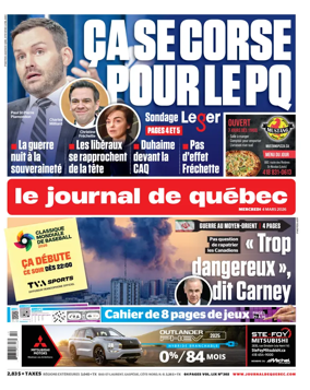 Cover of Le Journal de Quebec