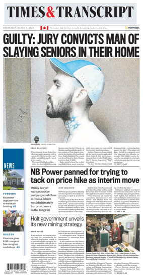 Cover of Times & Transcript