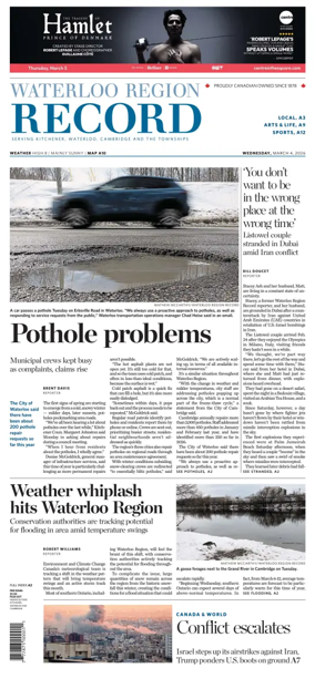 Cover of Waterloo Region Record