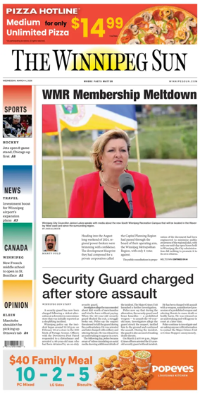 Cover of Winnipeg Sun