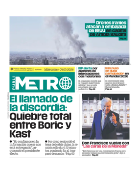 Cover of Publimetro Chile