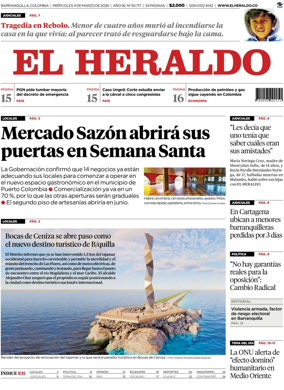Cover of El Heraldo (Colombia)
