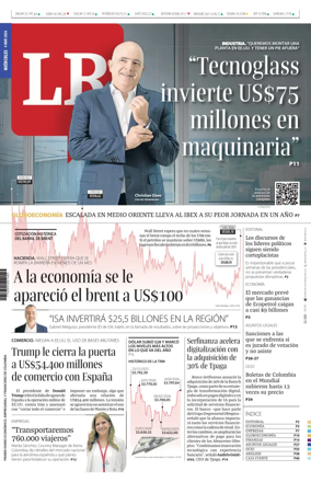 Cover of La Republica (Colombia)