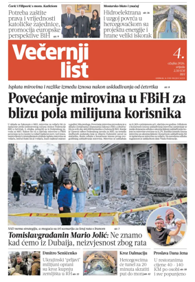 Cover of Vecernji list BiH