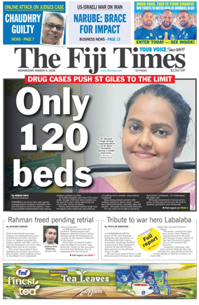 Cover of The Fiji Times