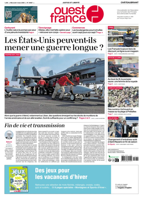 Cover of Ouest France (Chateaubriant)