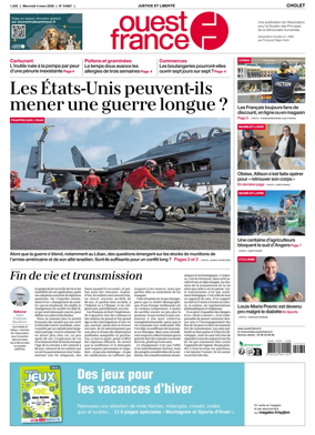 Cover of Ouest France (Cholet)