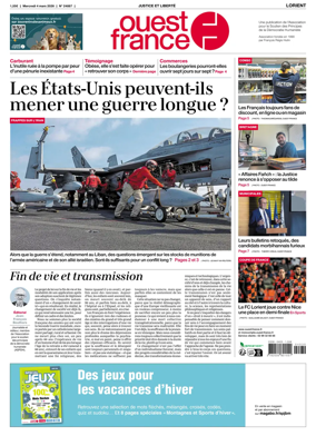 Cover of Ouest France (Lorient)