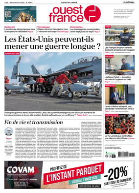 Cover of Ouest France (Ploermel)