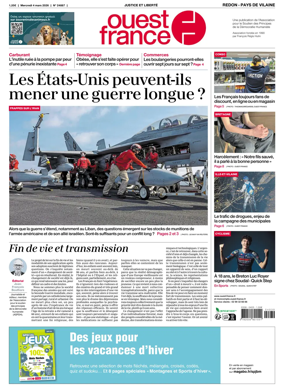 Cover of Ouest France (Redon / Pays de Vilaine)