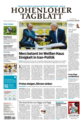 Cover of Hohenloher Tagblatt
