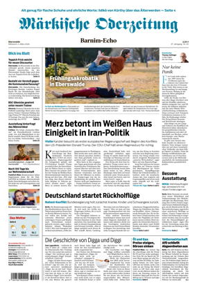 Cover of Markische Oderzeitung Eberswalde