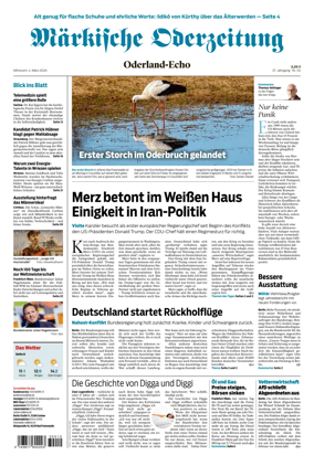 Cover of Markische Oderzeitung Oderland-Echo