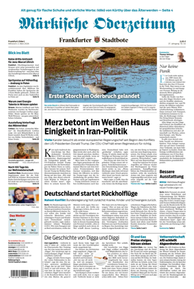 Cover of Markische Oderzeitung Frankfurt (Oder)