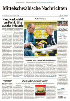 Cover of Mittelschwaebische Nachrichten