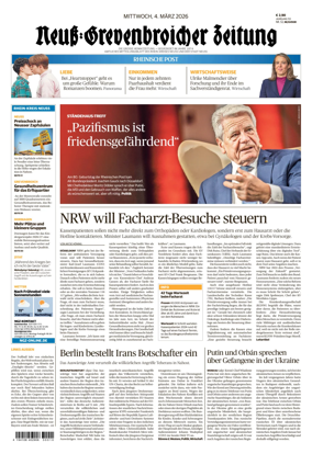 Cover of Neuss-Grevenbroicher Zeitung Neuss