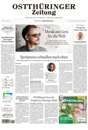 Cover of Ostthuringer Zeitung (Jena)