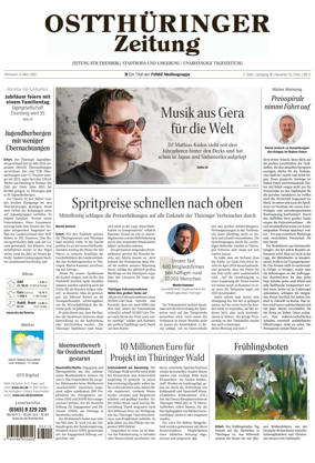 Cover of Ostthuringer Zeitung (Saale-Holzland-Kreis)