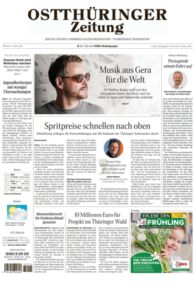 Cover of Ostthuringer Zeitung (Saalfeld)