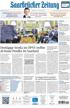 Cover of Saarbruecker Zeitung
