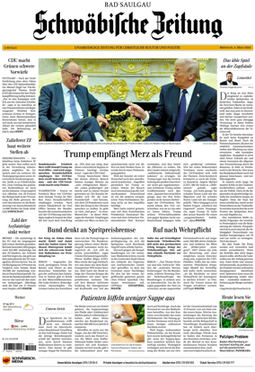 Cover of Schwabische Zeitung (Bad Saulgau)