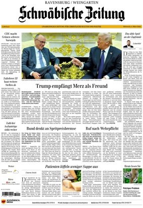 Cover of Schwabische Zeitung (Ravensburg / Weingarten)