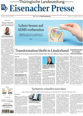 Cover of Thuringische Landeszeitung (Eisenach)