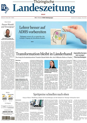 Cover of Thuringische Landeszeitung (Erfurt)
