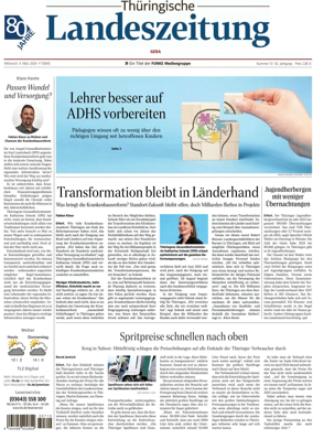 Cover of Thuringische Landeszeitung (Gera)