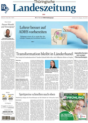 Cover of Thuringische Landeszeitung (Jena)
