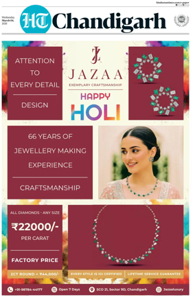 Cover of Hindustan Times (Chandigarh) - Live