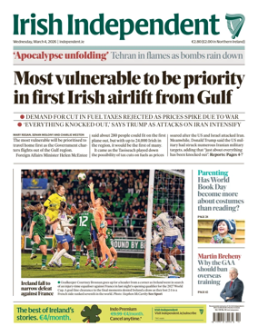 Cover of Irish Independent