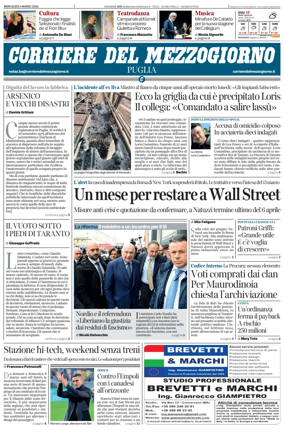 Cover of Corriere del Mezzogiorno (Puglia)