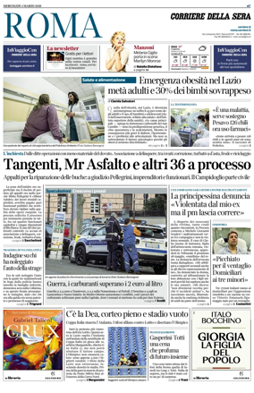 Cover of Corriere della Sera (Roma)