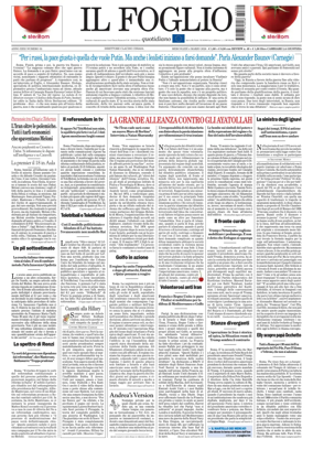 Cover of Il Foglio Quotidiano