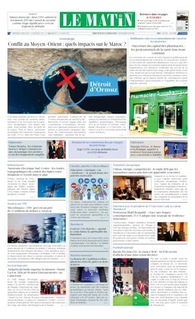 Cover of Le Matin (Morocco)
