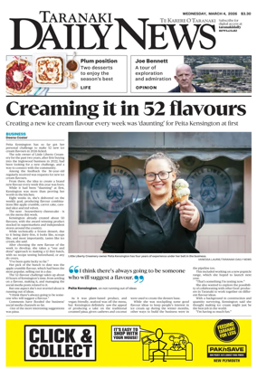Cover of Taranaki Daily News